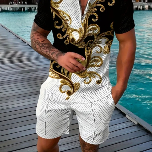 Men short set shorts and top - Picture 3 of 6